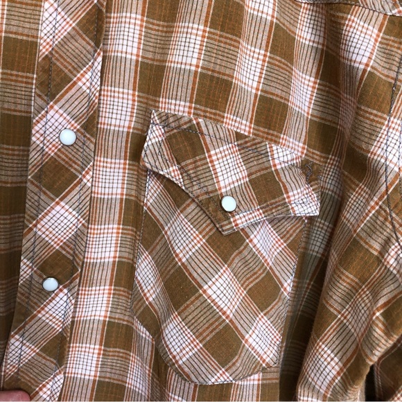 Vintage 60's Western Style Shirt - Chest 46 - Unisex - Cotton Button Down - Med - Picture 7 of 14